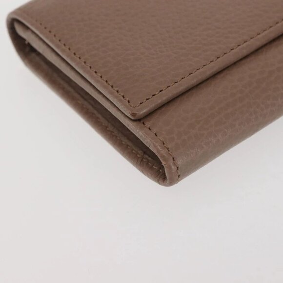GUCCI GG Marmont Long Wallet Leather Light Brown 456116 Auth 142697 - Picture 5 of 16